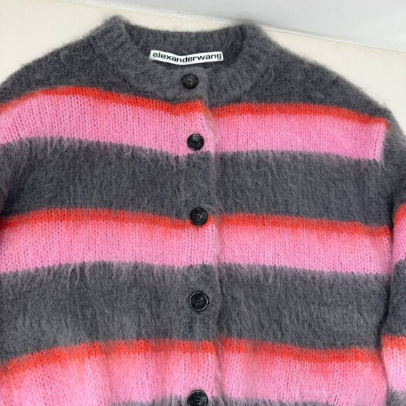 ALEXANDER WANG Brushed Mohair Oversized Cardigan - Picture 7 of 8